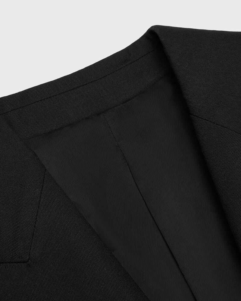 colonne jacket IN wool gabardine - BLACK -  - 1 | CELINE