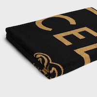 beach towel IN celine triomphe terry cotton - NOIR/OR -  - 2 | CELINE