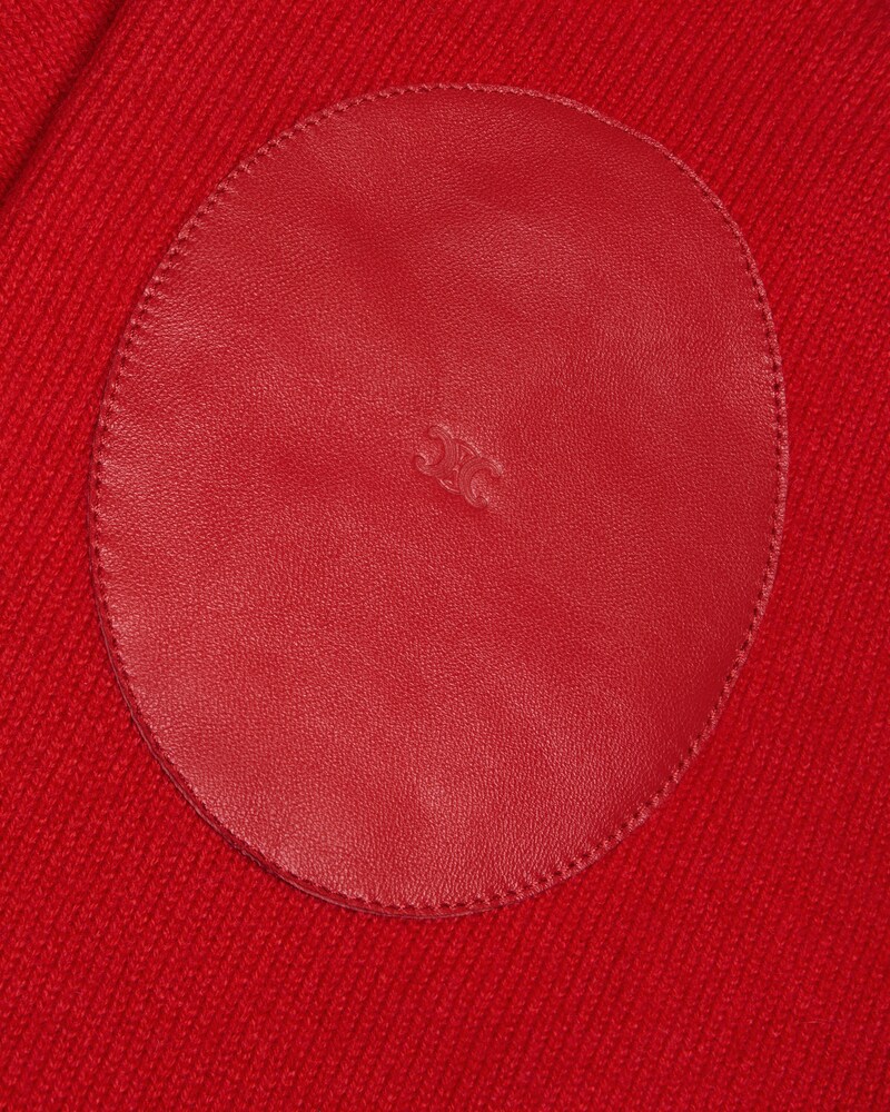 CLASSIC ELBOW-PATCH CREWNECK - RED -  - 1 | CELINE