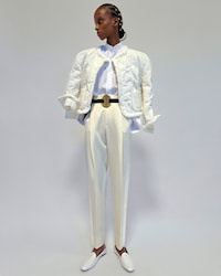 jacket IN flower quilting - WHITE -  - 2 | CELINE
