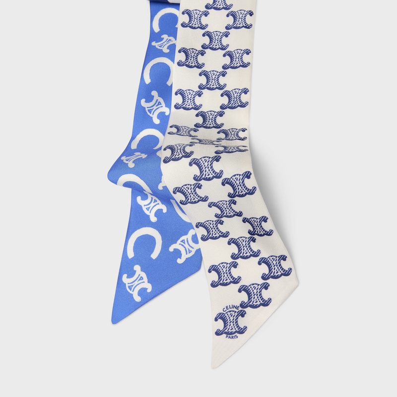 Lavalliere IN HERITAGE SILK TWILL - CORNFLOWER/ULTRAMARINE/VANILLA -  - 1 | CELINE