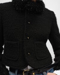 chelsea jacket IN cashmere and wool natté - BLACK -  - 2 | CELINE