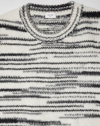 crewneck sweater IN BRUSHED ALPACA MOHAIR - WHITE/GREY -  - 2 | CELINE