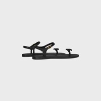 BAY - TRIOMPHE THONG SANDAL IN SUPPLE CALFSKIN - BLACK -  - 2 | CELINE