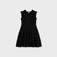 mini dress IN cotton crochet - BLACK -  - 1 | CELINE