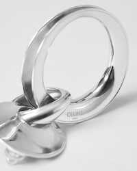 CELINE DEFILÉ FLAT EARRINGS IN STERLING SILVER - SILVER - WOMEN - 2 | CELINE