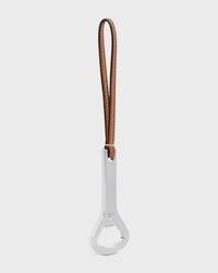 Triomphe Bottle Opener in Steel and calfskin - TAN - ESSENTIAL GIFTS - 2 | CELINE