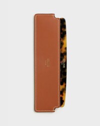 Hair Comb with Case in Natural Calfskin - Tan - CELINE MAISON - 1 | CELINE