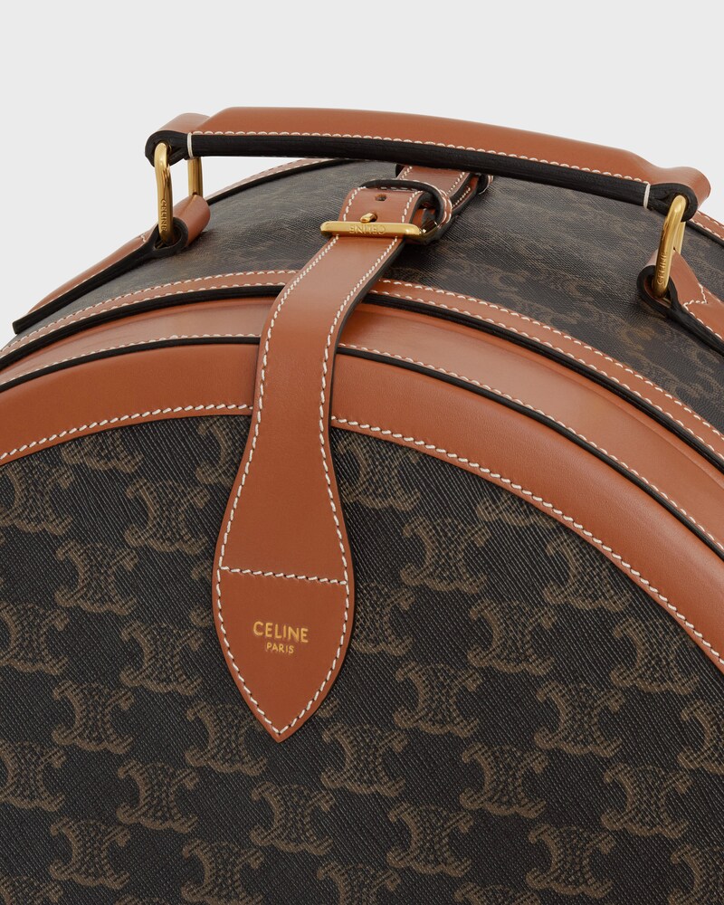 Fedora case in triomphe canvas and calfskin - TAN - HAND-PICKED GIFTS - 1 | CELINE