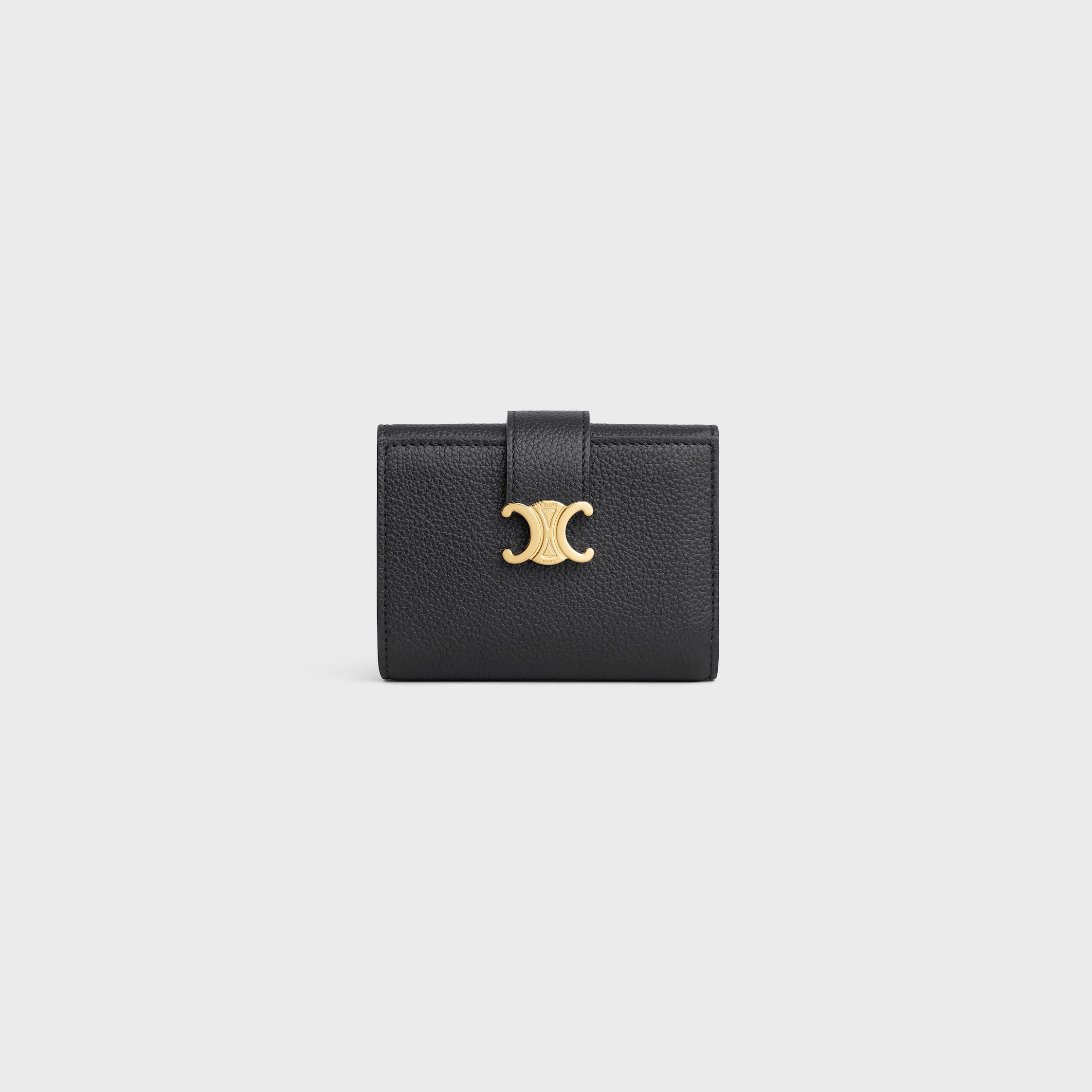 FINE STRAP WALLET NINO IN SUPPLE GRAINED CALFSKIN - BLACK | CELINE