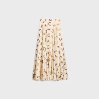 skirt IN silk twill - CREAM/TAN -  - 1 | CELINE