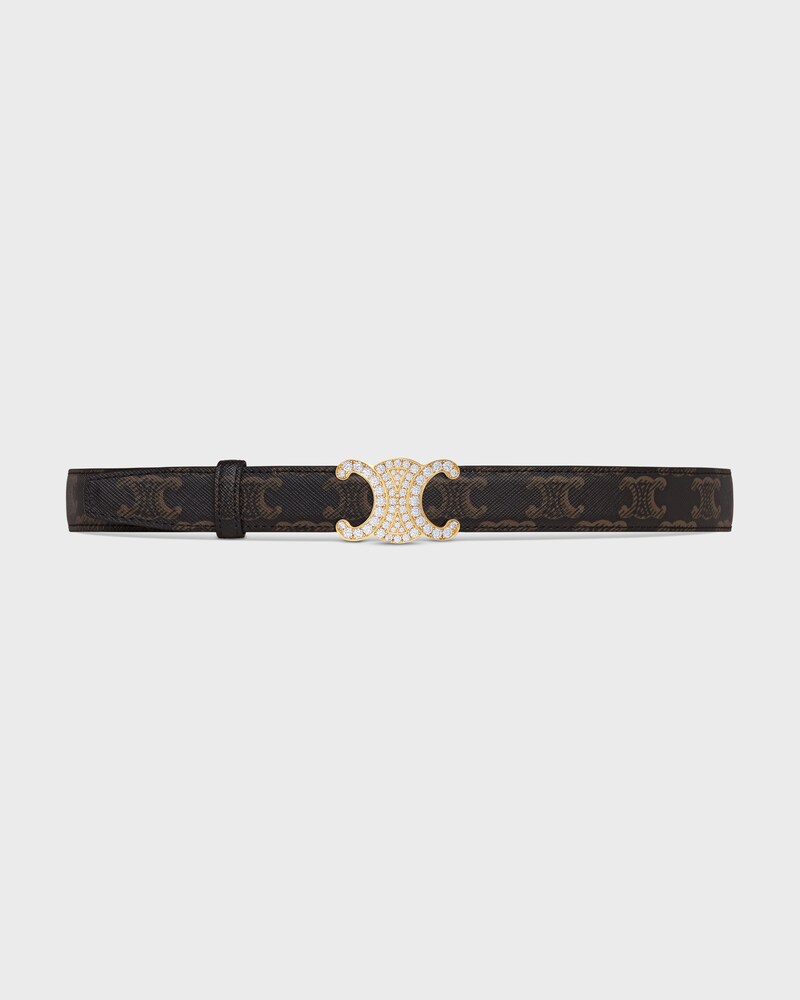 lanière de ceinture réversible 25MM Veau Naturel et toile triomphe -  -  - 1 | CELINE