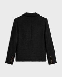 chasseur jacket IN CASHMERE BOUCLETTE NATTE - BLACK -  - 2 | CELINE