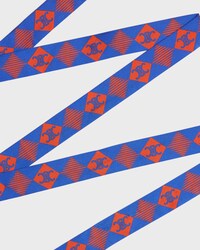 ruban TWILL DE SOIE - BLUE/RED -  - 1 | CELINE