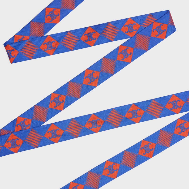 LAZO DE SARGA DE SEDA - AZUL / ROJO -  - 1 | CELINE