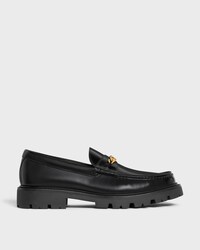 CELINE MARGARET MOCASSIN TRIOMPHE EN CUIR DE TAUREAU BRILLANT - Noir -  - 1 | CELINE