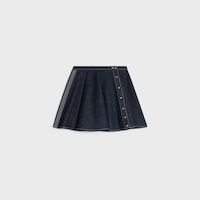 Falda péplum en denim de algodón ligero - LAVADO -  - 1 | CELINE