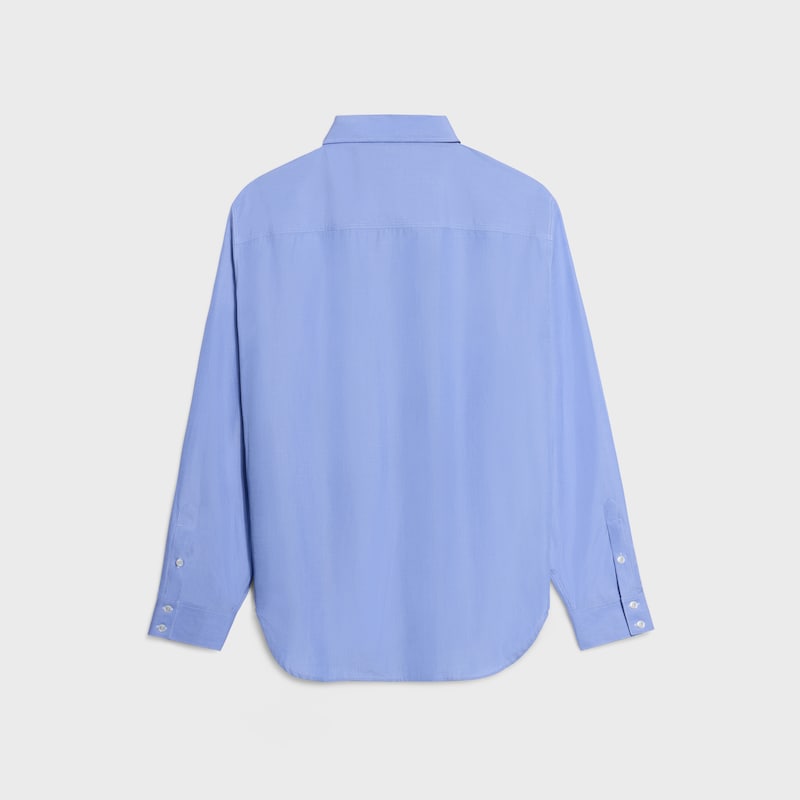 loose shirt IN cotton poplin - BLEU -  - 1 | CELINE