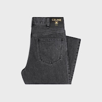 Jolene Jeans aus Baumwolldenim - CHARCOAL + GEPRÄGTES BLATTGOLD -  - 2 | CELINE
