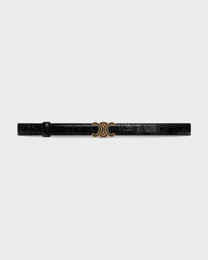 Reversible Strap 18MM IN TAURILLON LEATHER AND CROCODILE EMBOSSED CALFSKIN -  -  - 1 | CELINE
