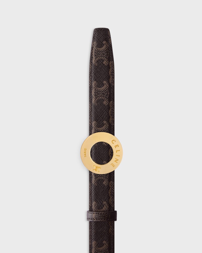 Reversible Strap 25MM IN Taurillon Leather and Triomphe Canvas -  -  - 1 | CELINE
