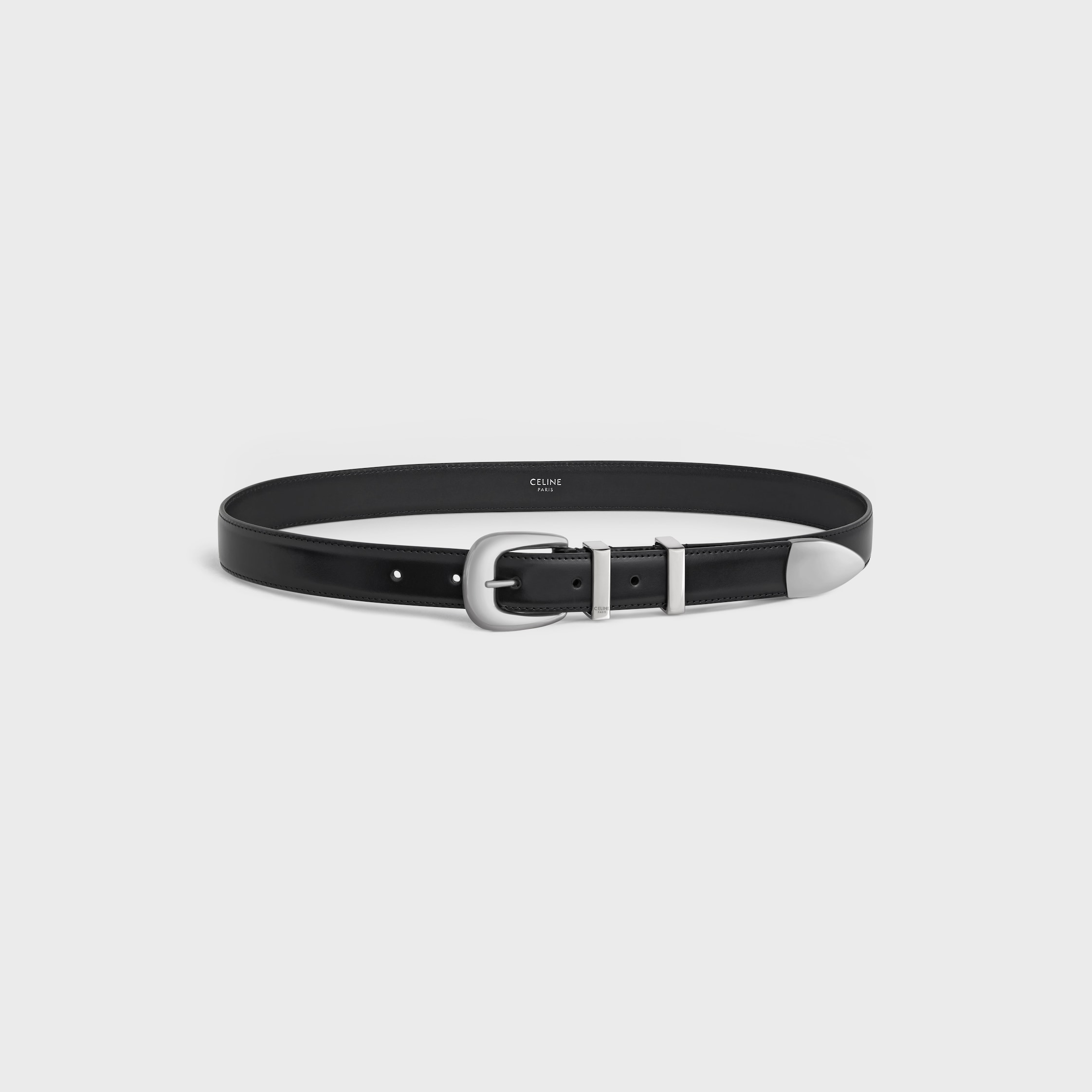 CELINE WESTERN BELT 25MM IN Taurillon Leather