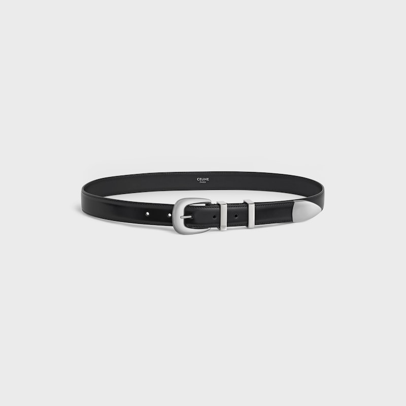 CINTURÓN ESTILO VAQUERO 25 MM DE PIEL TAURILLON - NEGRO -  - 1 | CELINE