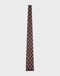 tie IN silk - DARK BROWN/WHITE -  - 1 | CELINE
