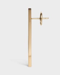 Celine Sentimental Straight Earring in Yellow Gold and Diamond - Yellow Gold and White - FINE JEWELRY - 2 | CELINE