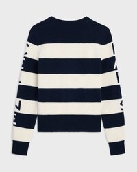 JERSEY CON CUELLO REDONDO DE LANA DE CACHEMIRA - CRUDO / AZUL MARINO -  - 2 | CELINE