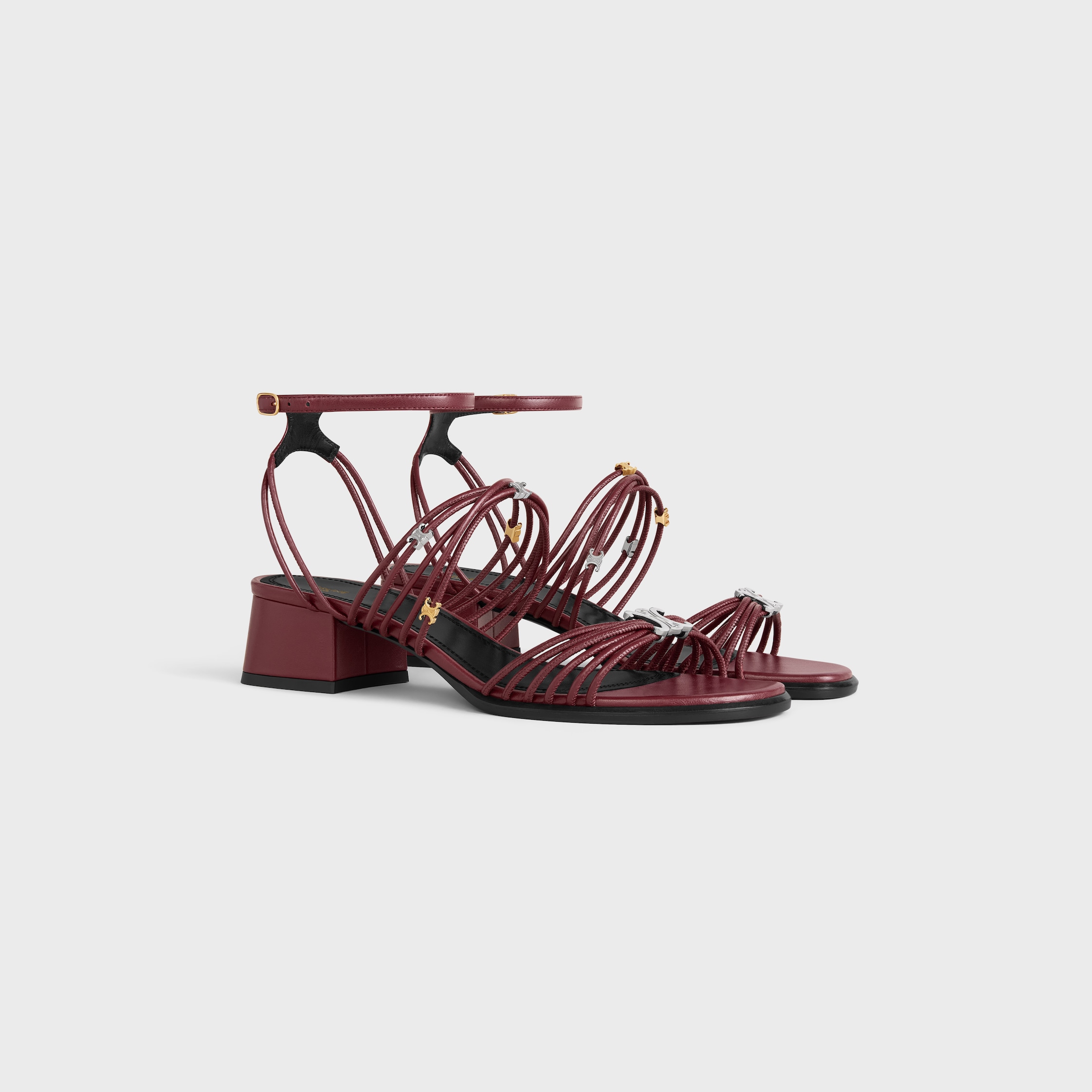CLÉMENCE HEELED SANDAL IN GOATSKIN - SYRAH | CELINE