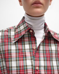 shirt IN tartan cotton - WHITE/RED/GREEN -  - 2 | CELINE