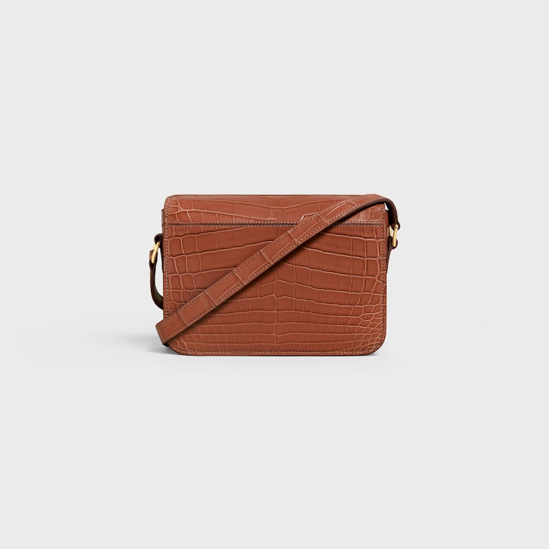 Sac Triomphe mod&egrave;le Teen en crocodile - TAN - TRIOMPHE - 1 | CELINE