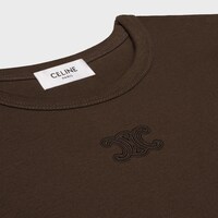 CAMISETA TRIOMPHE DE PUNTO DE ALGODÓN DE CANALÉ - MARRÓN -  - 2 | CELINE