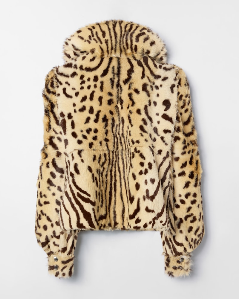 BLOUSON AUS LAMMFELL - EBENHOLZ/DÜNE/ELFENBEIN -  - 1 | CELINE