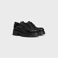 CELINE TRIOMPHE RANGERS DERBY WITH PERFORATED TRIOMPHE in POLISHED BULL - BLACK -  - 2 | CELINE