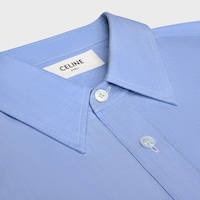 릴렉스드 셔츠 - 코튼 포플린 - 블루 -  - 2 | CELINE