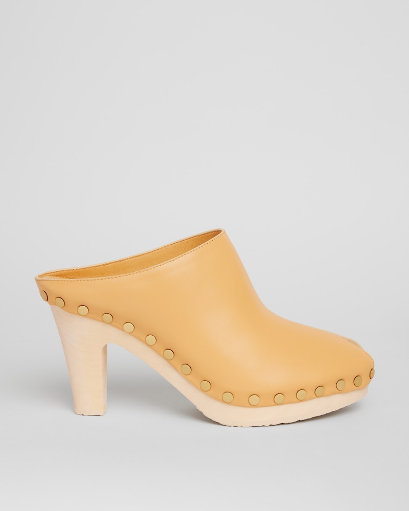 ZOCCOLO CON TACCO RIVE IN PELLE DI VITELLO - ORMA | CELINE