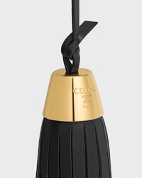 TASSEL CHARM IN SMOOTH LAMBSKIN - BLACK - BAG CHARMS - 2 | CELINE