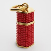 Caja con columnas y cuentas con Charms Celine de cuentas y latón y acabado dorado - ROJO / DORADO - CHARMS - 1 | CELINE
