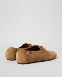 ADAM LACE-UP LOAFER IN SUEDE CALFSKIN - COGNAC -  - 2 | CELINE