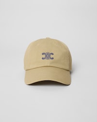 triomphe richelieu cap IN light cotton twill - BEIGE -  - 2 | CELINE