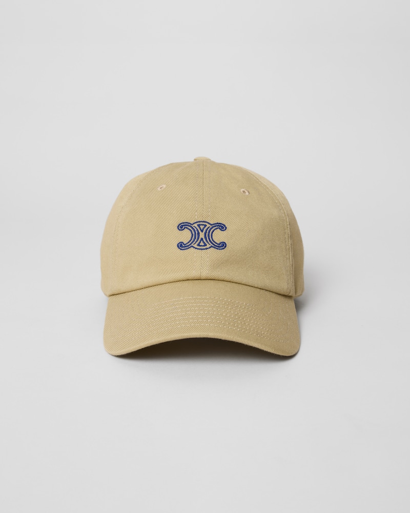 triomphe richelieu cap IN light cotton twill - BEIGE -  - 1 | CELINE