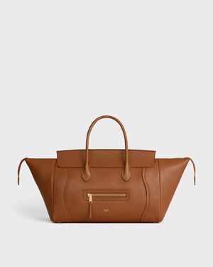 LUGGAGE IN SUPPLE SHINY LAMBSKIN - SOFT TAN - LUGGAGE - 1 | CELINE