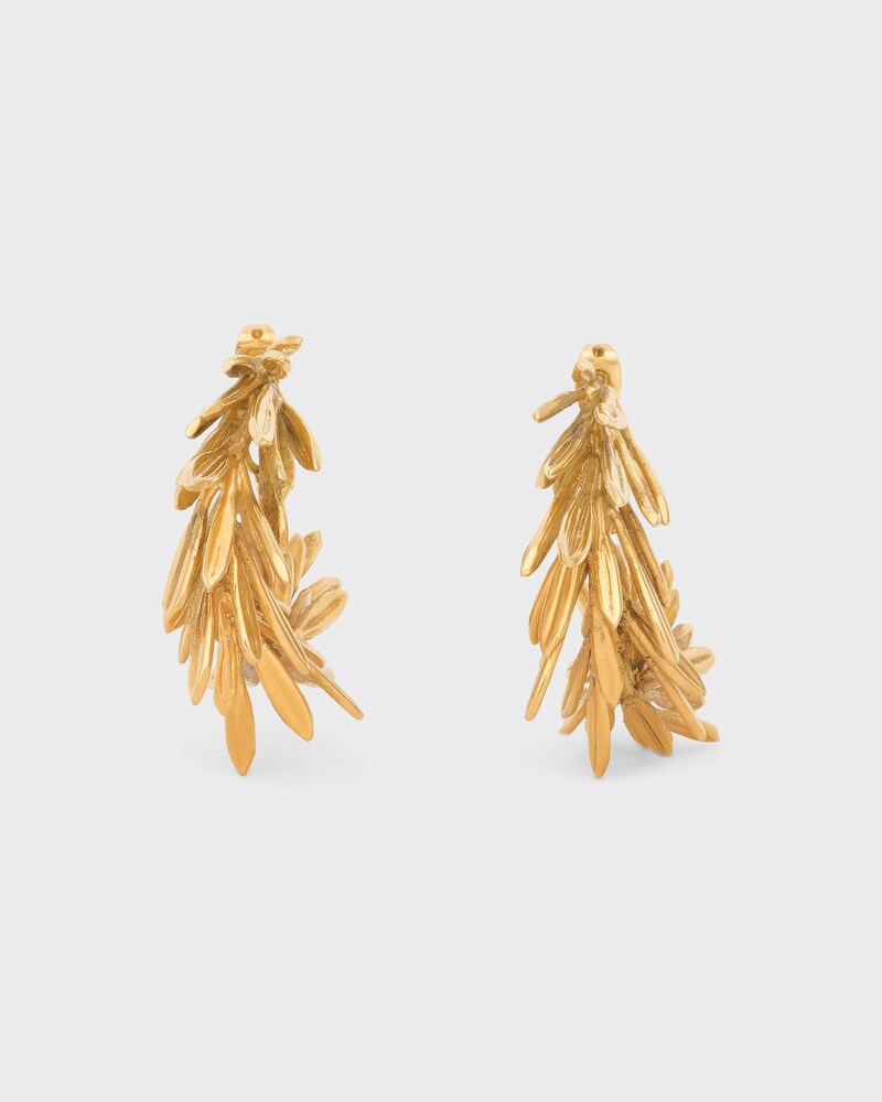 Créoles Romarin Green Thumb en Laiton - Or - JOAILLERIE - 1 | CELINE