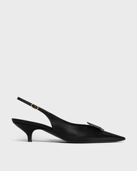 SIGNATURE SLINGBACK IN LAMBSKIN - BLACK -  - 1 | CELINE