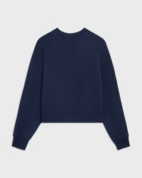 loose sweatshirt IN cotton fleece - NAVY/OFF WHITE -  - 2 | CELINE