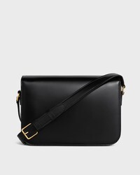BOLSO TRIOMPHE CLASSIQUE DE PIEL DE BECERRO BRILLANTE - NEGRO - TRIOMPHE - 2 | CELINE