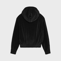 tracksuit jacket IN velvet jersey - Black / Gold -  - 2 | CELINE