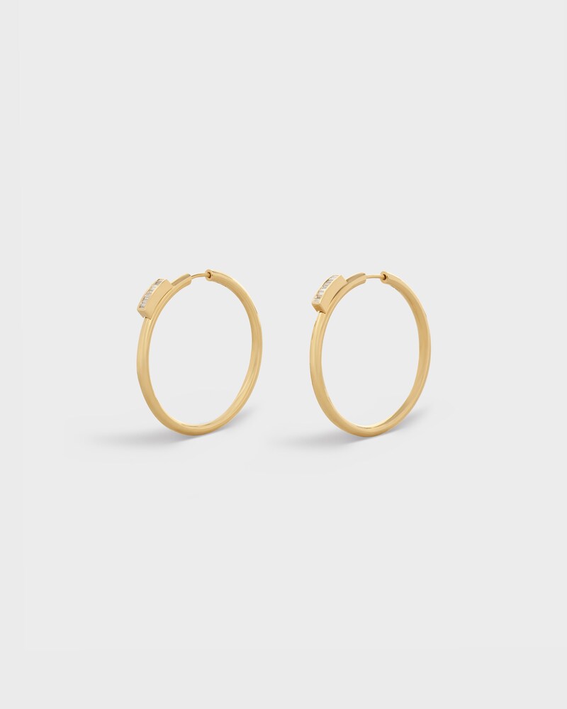 Aros grandes Systeme de oro amarillo y diamantes - Oro amarillo - JOYERÍA - 1 | CELINE